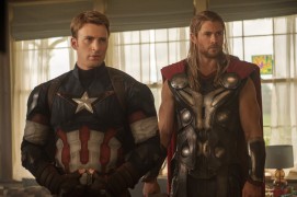Marvel's Avengers: Age Of Ultron Captain America/Steve Rogers (Chris Evans) and Thor (Chris Hemsworth) Ph: Jay Maidment ©Marvel 2015